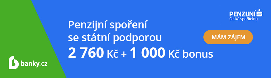 Penzijní spoření s bonusem 1 000 Kč od České spořitelny