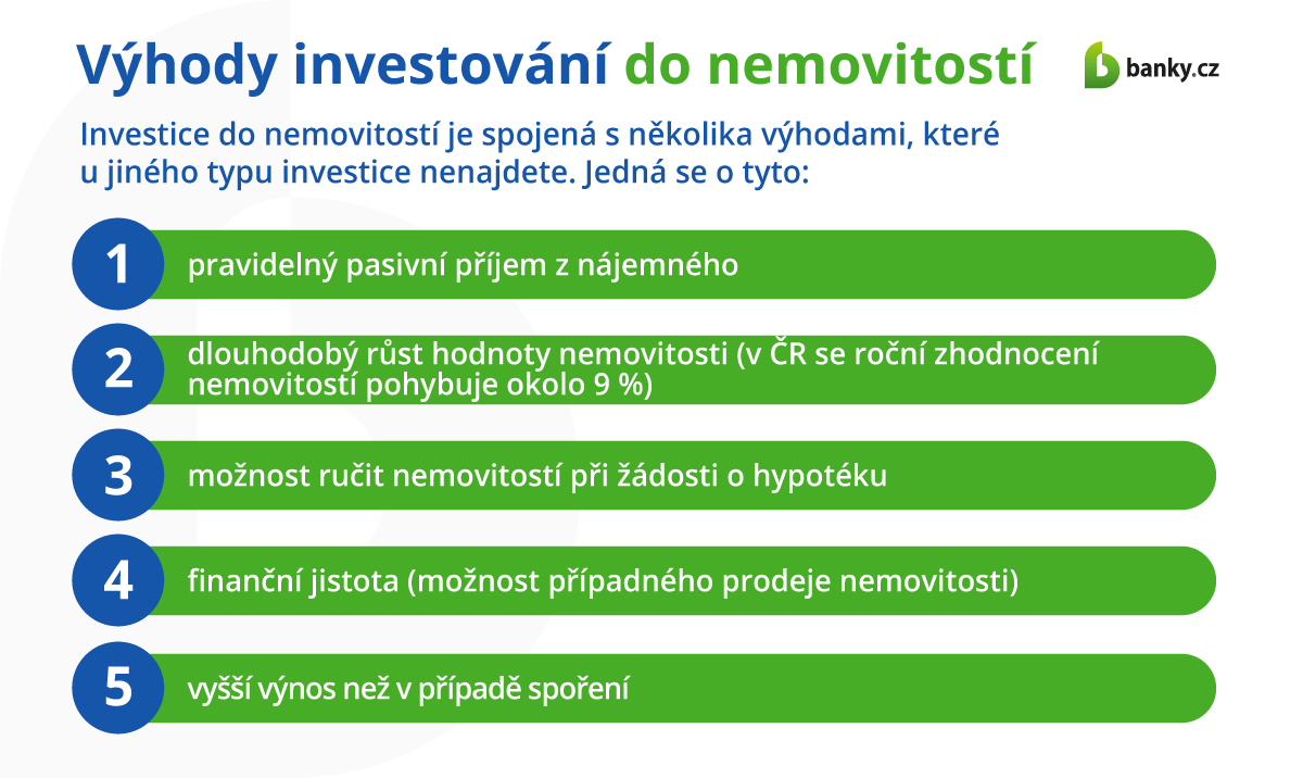Výhody investování do nemovitostí Výhody investování do nemovitostí