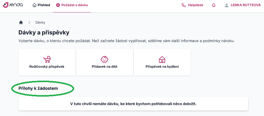 Seznam příloh, které budete muset k žádosti doložit Seznam příloh, které budete muset k žádosti doložit