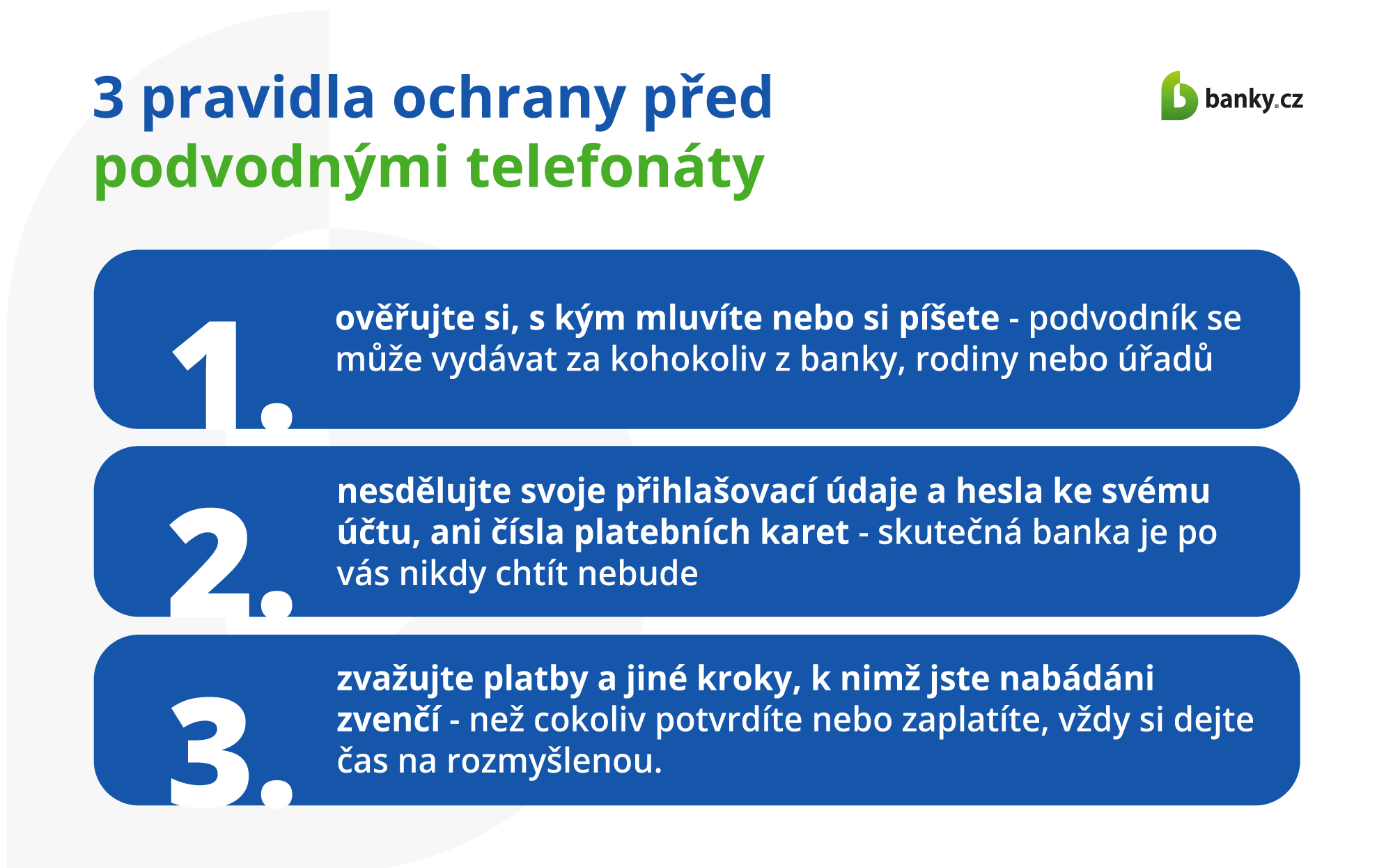 3 pravidla ochrany před podvodnými telefonáty: 3 pravidla ochrany před podvodnými telefonáty: