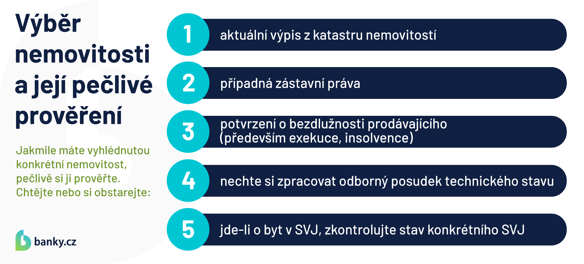 Výběr nemovitosti a její pečlivé prověření Výběr nemovitosti a její pečlivé prověření
