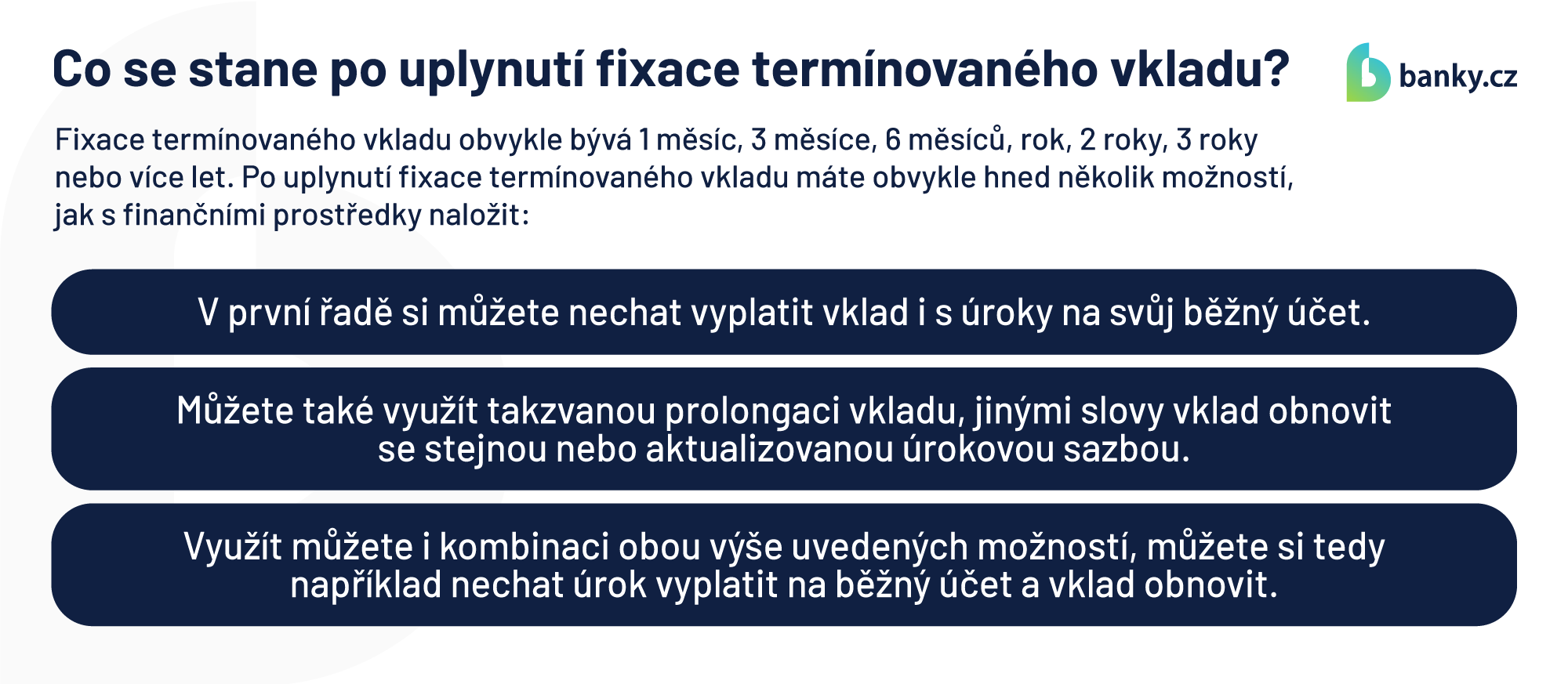 Co se stane po uplynutí fixace termínovaného vkladu? Co se stane po uplynutí fixace termínovaného vkladu?