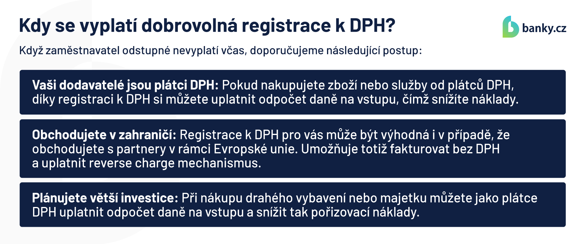 Kdy se vyplatí dobrovolná registrace k DPH?