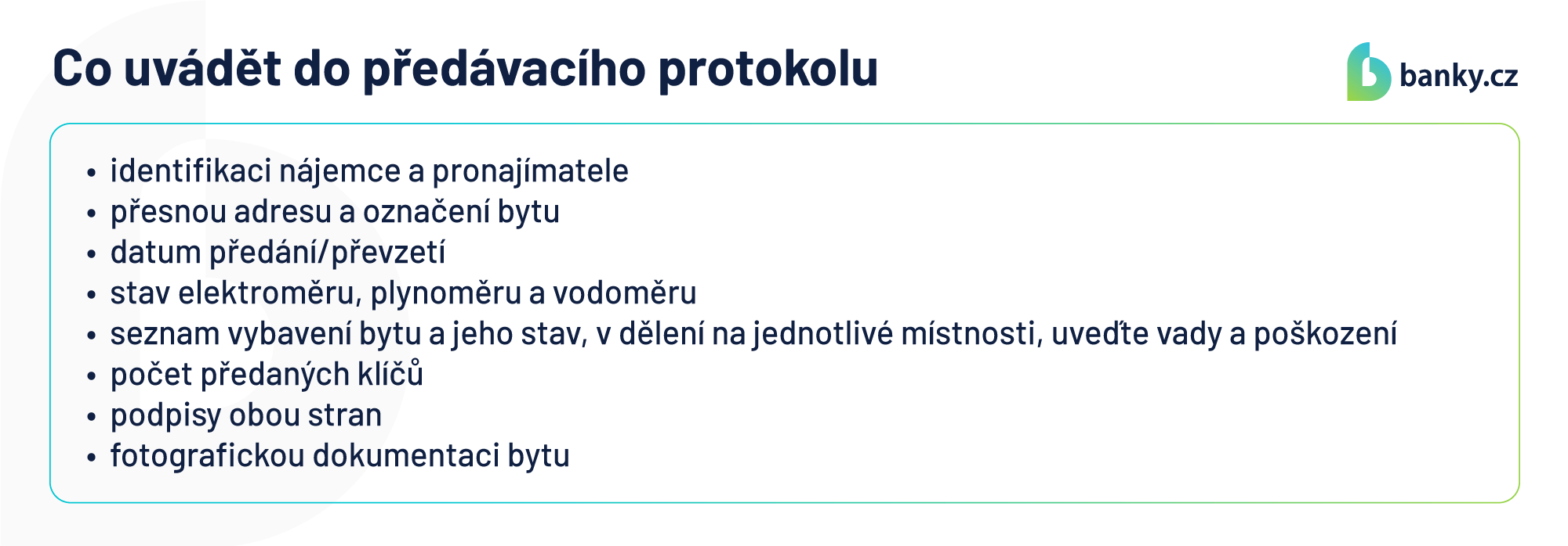 Co by měl obsahovat předávací protokol Co by měl obsahovat předávací protokol