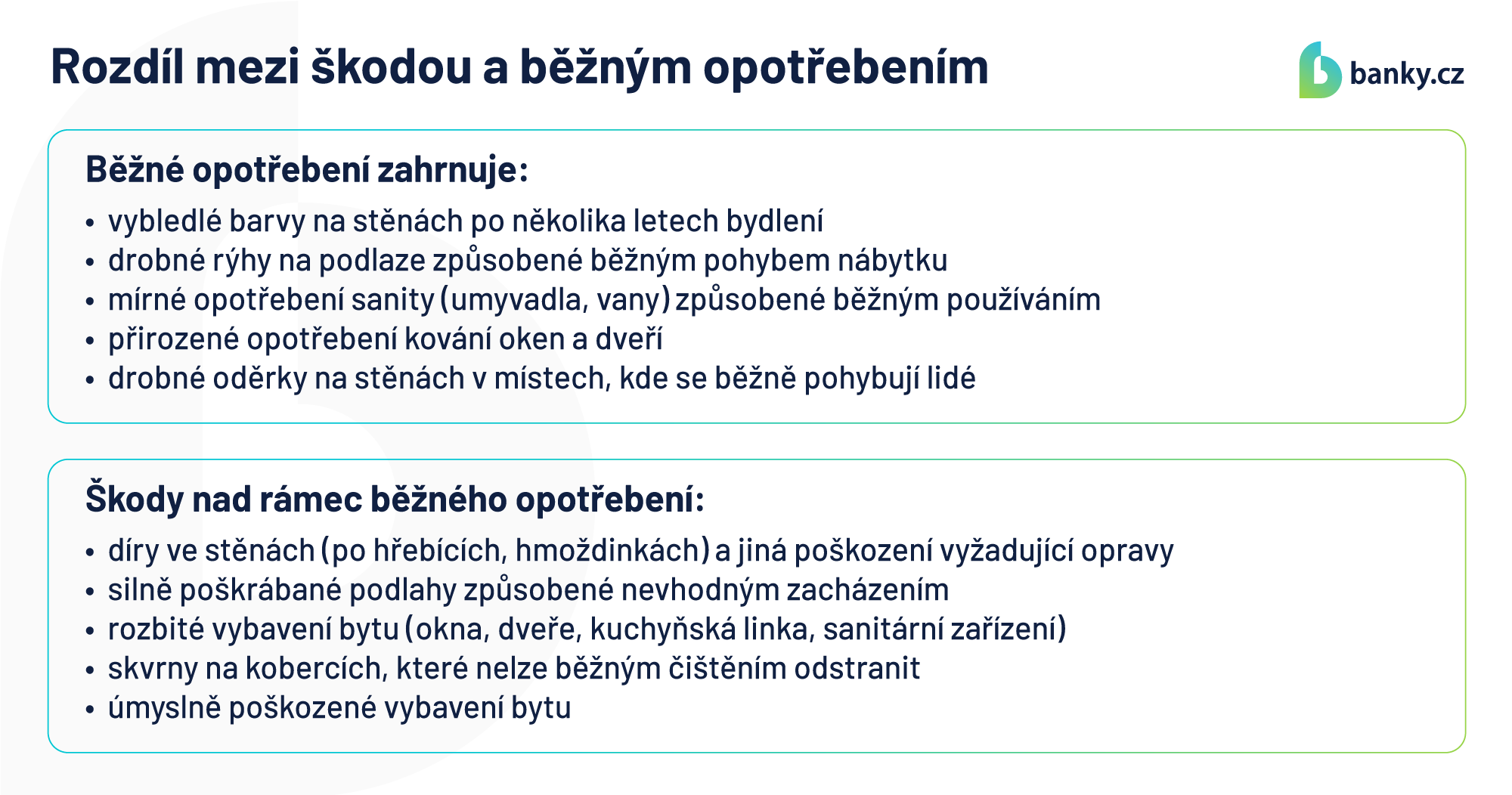 Rozdíl mezi škodou a běžným opotřebením Rozdíl mezi škodou a běžným opotřebením