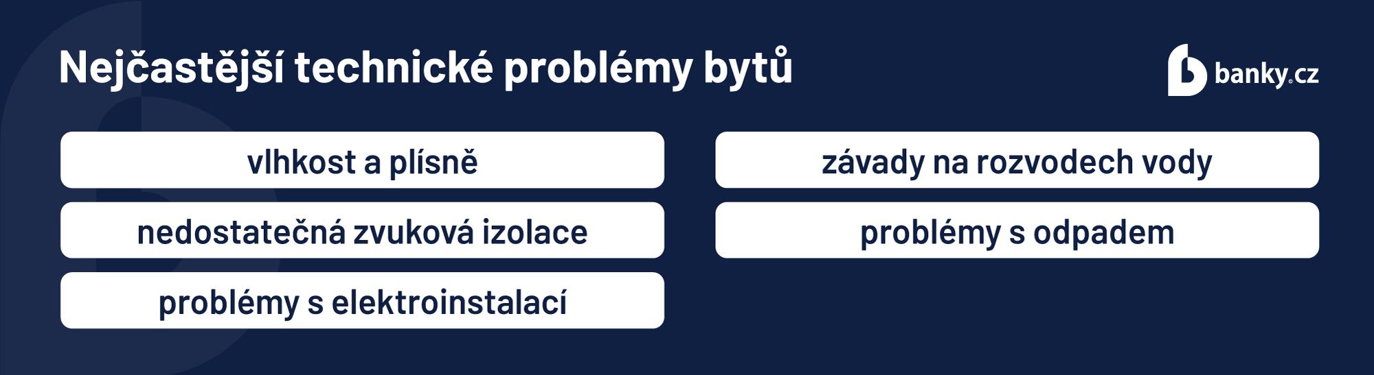 Nejčastější problémy v bytových jednotkách (v samotných bytech) Nejčastější problémy v bytových jednotkách (v samotných bytech)