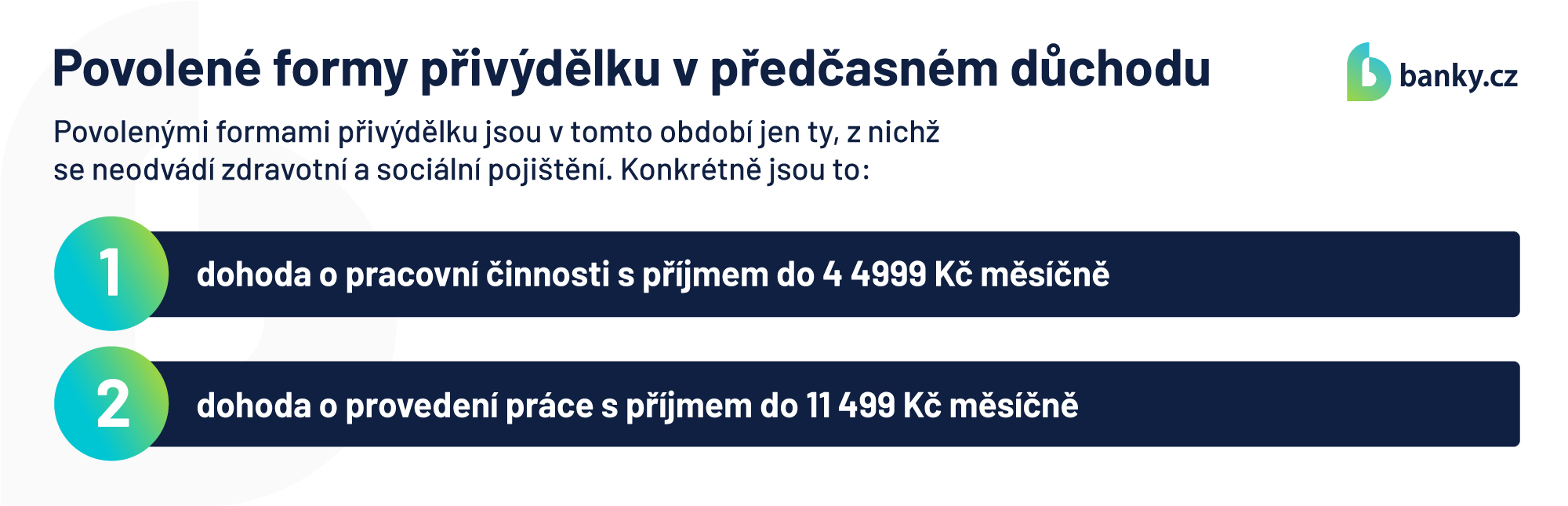 Povolené formy výdělku v předčasném důchodu