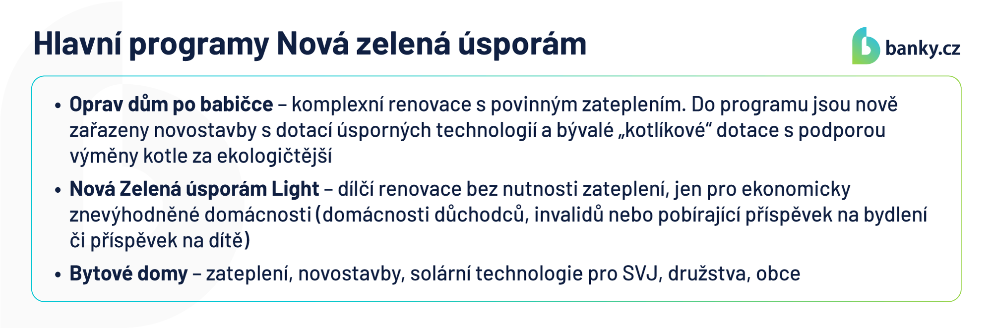 Hlavní programy NZÚ