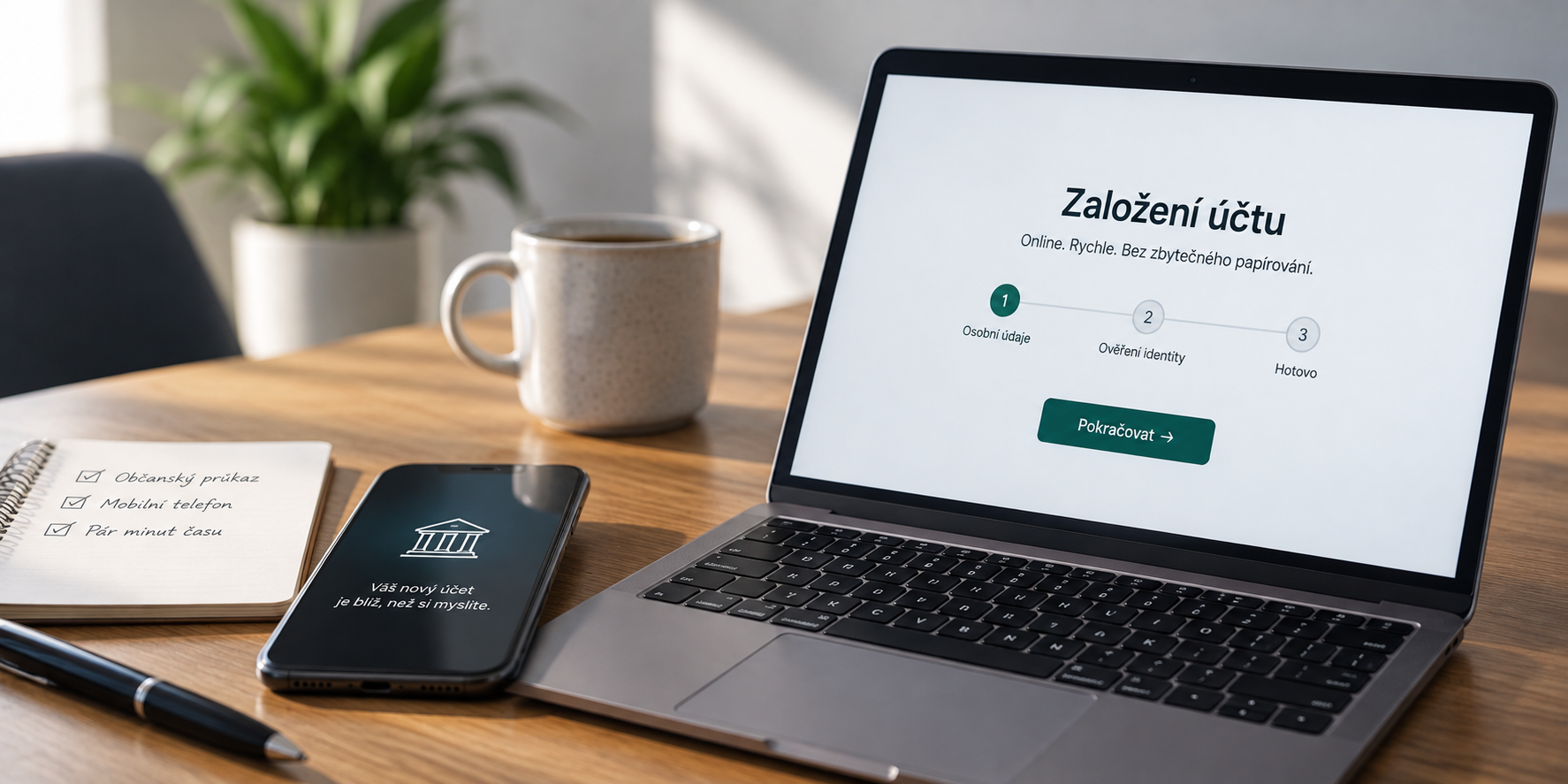 Jak založit bankovní účet online krok za krokem