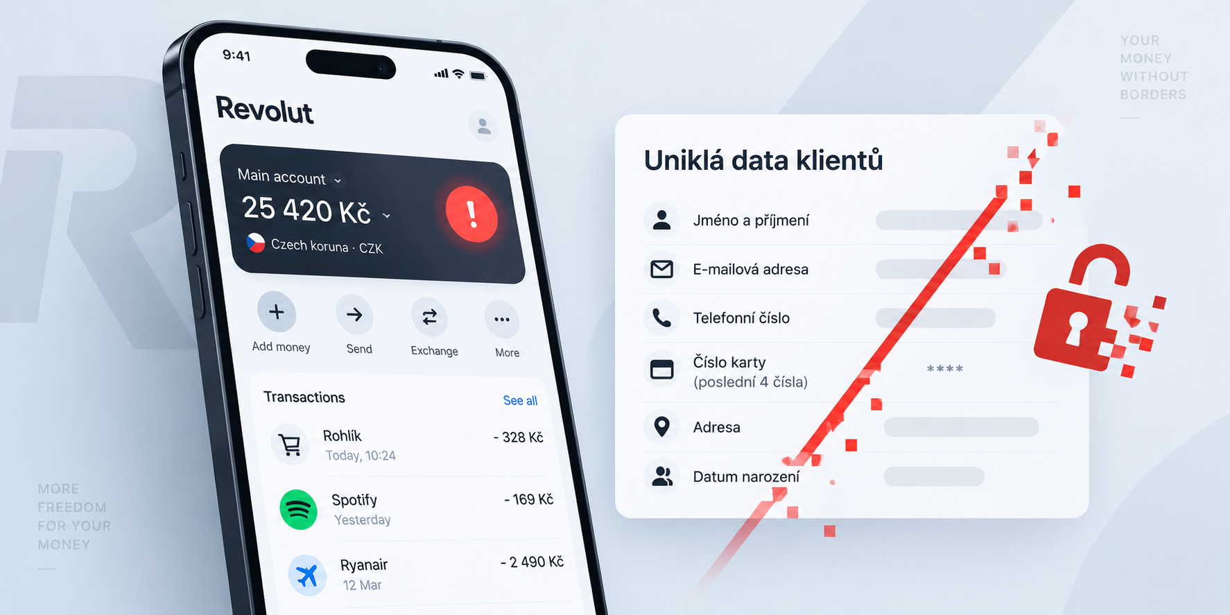 Podvodná žádost přiměla Revolut vydat citlivá data