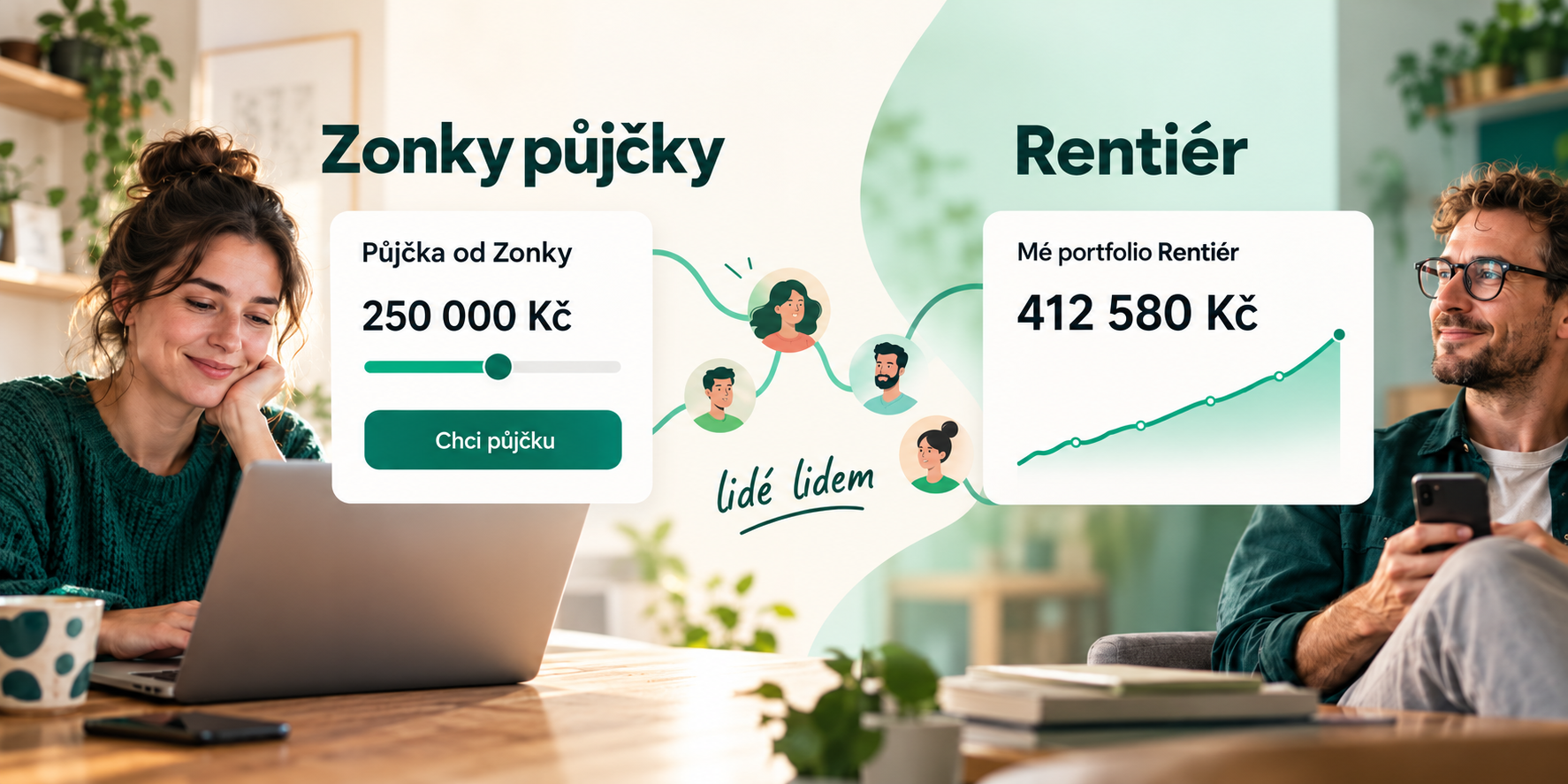 Jak funguje Zonky: půjčka od Air Bank a investice přes Rentiéra
